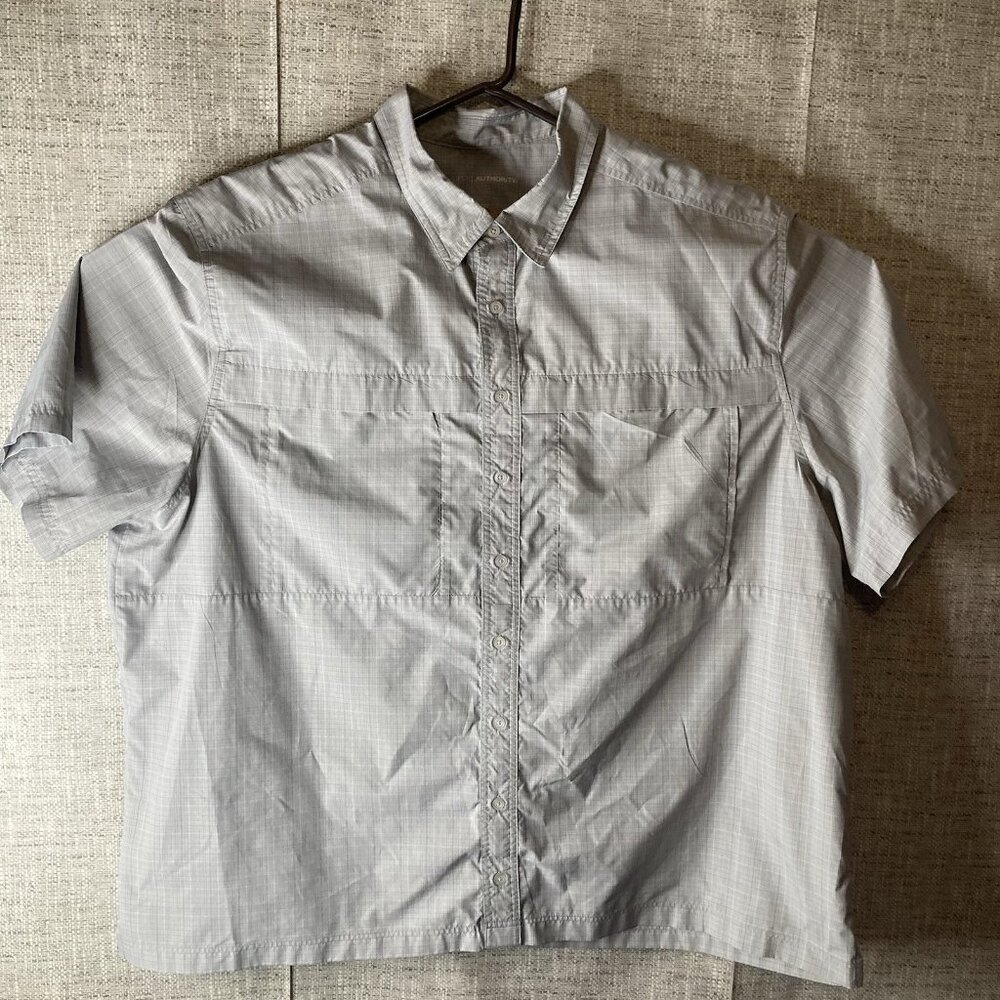 Port Authority Short Sleeve UV Vented Daybreak Shirt - 4XL - Gray Check- W961